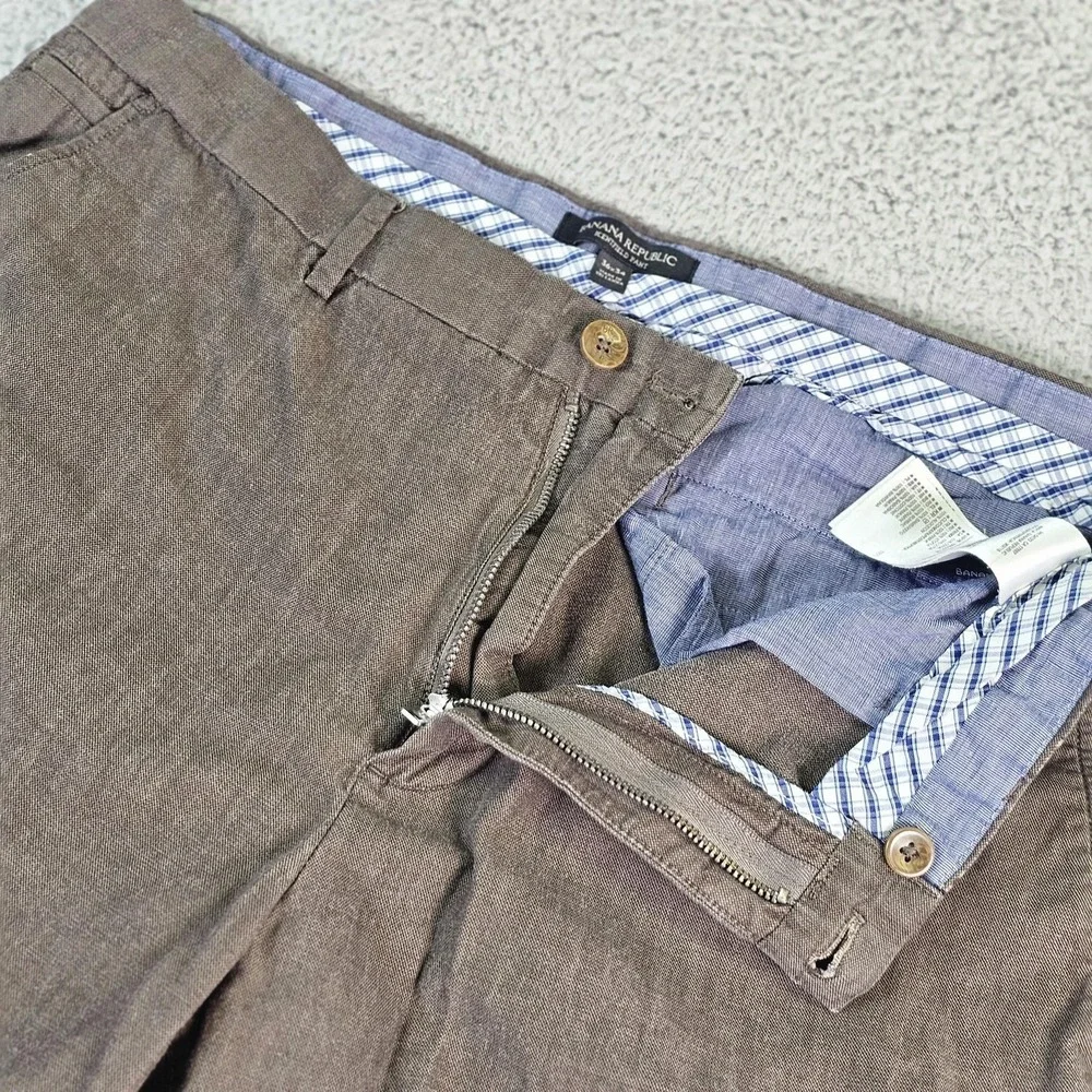 Banana Republic Kentfield Pants Mens 36x34 Brown 100% Cotton Chino Straight